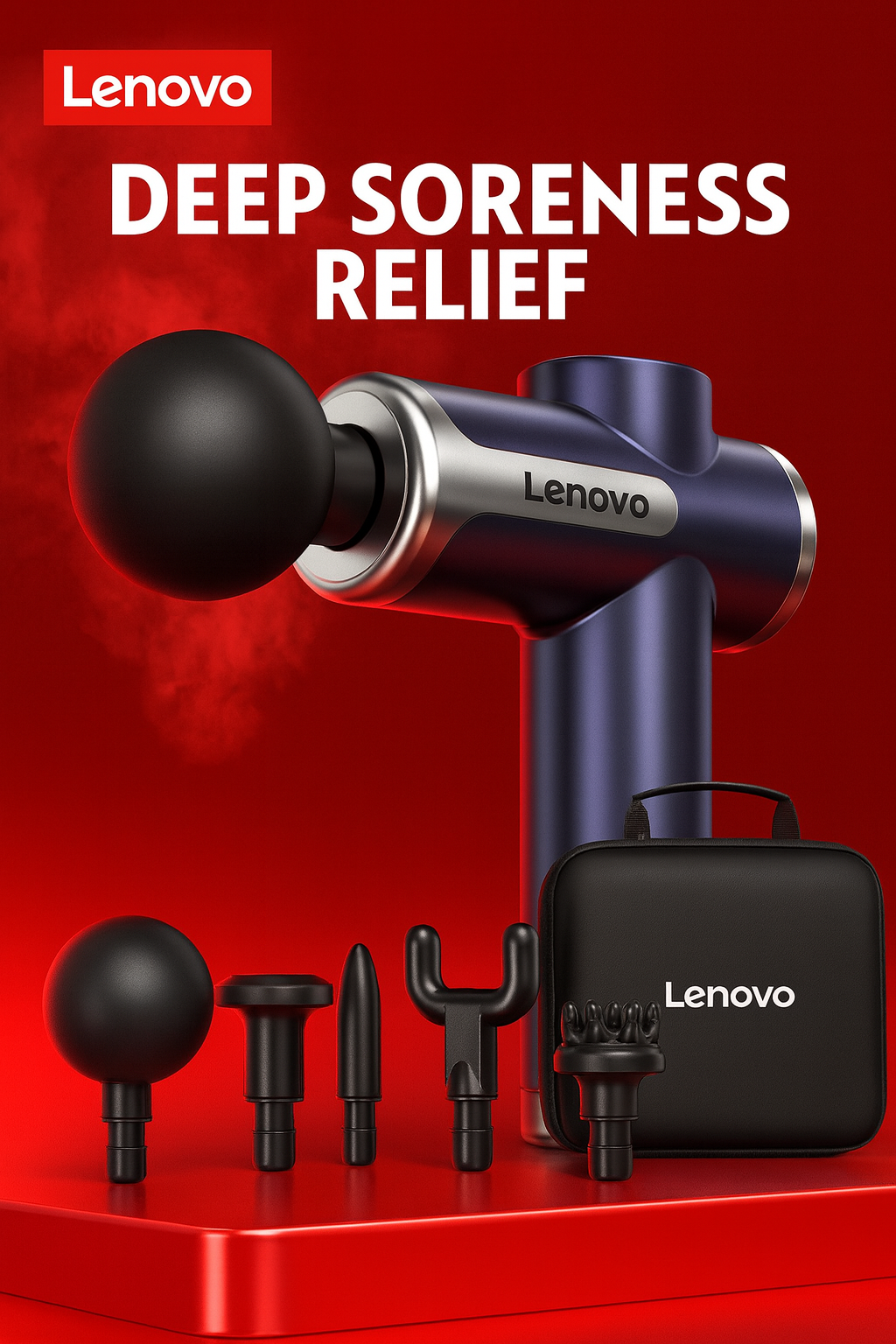 Lenovo - Pistolet de massage 7 en 1