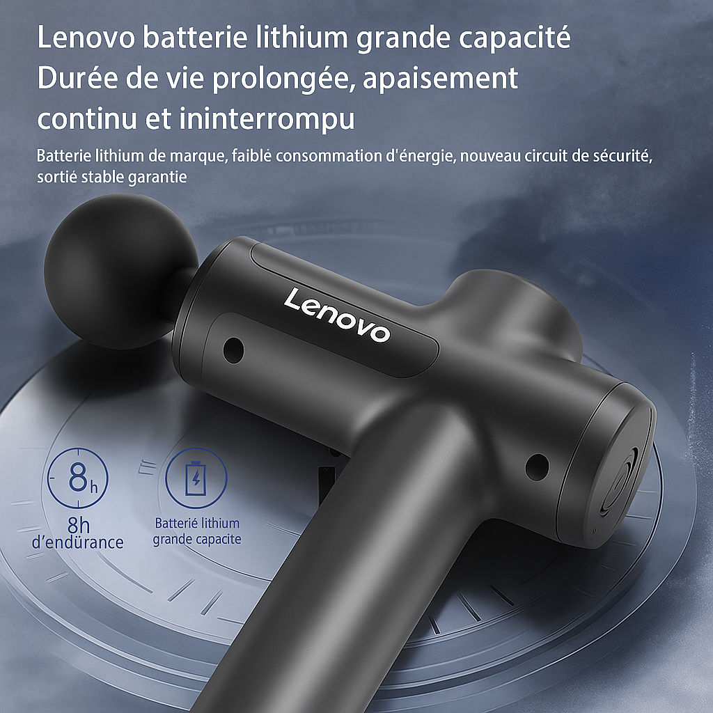 Lenovo - Pistolet de massage 7 en 1